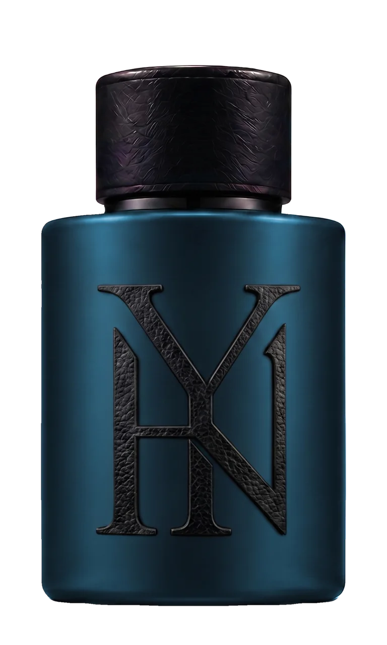 Obsession Eau de Parfum, 100 ml bottle, back, showing the YHN monogram