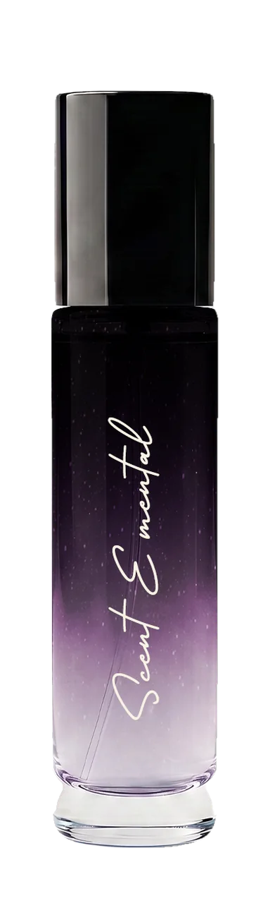 Scent E Mental Eau de Parfum, 10 ml bottle, side, showing the fragrance name